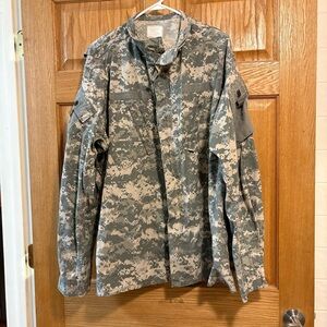 Unicor Digital Camo Wind Resistant Army Coat Jacket Ripstop USA Mens XL Long 54